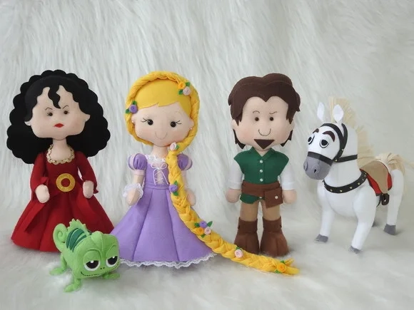 Kit Rapunzel em Feltro do Filme Enrolados
