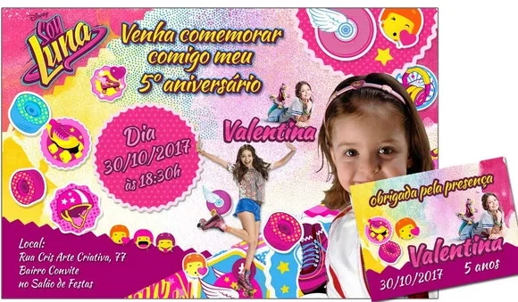 CONVITE DIGITAL C/TAG Soy Luna