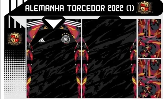 Vetor Da Camisa Alemanha Torcedor 2022 (1)