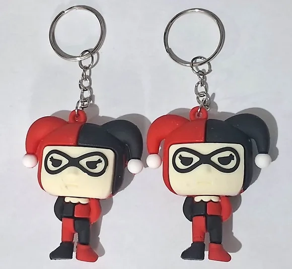 Chaveiro Arlequina e Coringa 3d - 2 Unidades