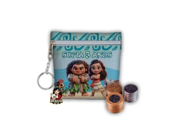 Chaveiro Porta Moedas Personalizado Moana