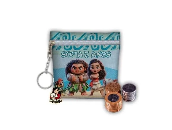 Chaveiro Porta Moedas Personalizado Moana