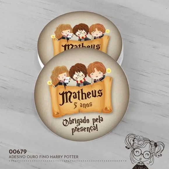 Adesivo Água Ouro Fino Harry Potter - 00679