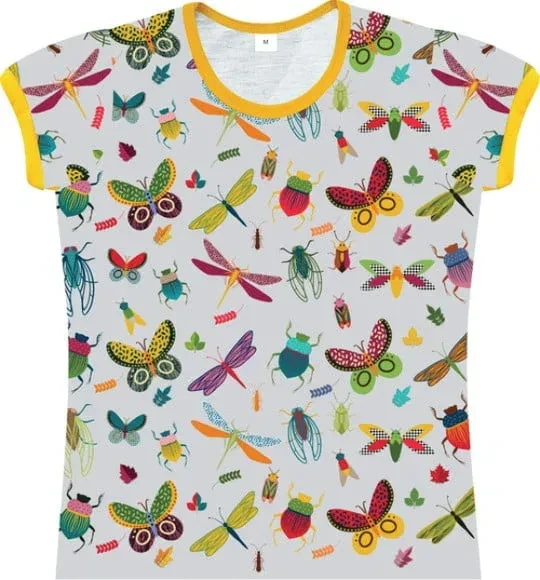 Camiseta Infantil Feminina Insetos