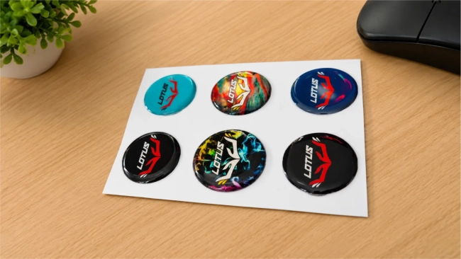 Adesivo Resinando Personalizado 4x4cm  kit 20 unds
