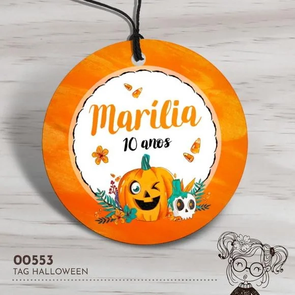 Tag Redonda Halloween - 00553