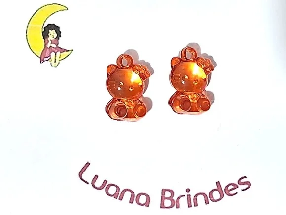 Pingente Hello Kitty Acrílico 2,5cm Pacote com 15 Unidades