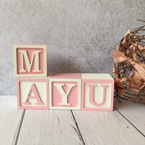Tons Pastel Cubos 6x6cm Ts- Decoração Bebê