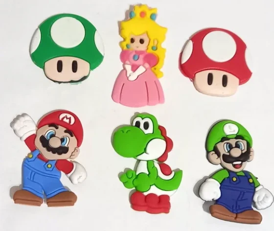 Aplique Super Mario Bros. Variados - 6 Peças