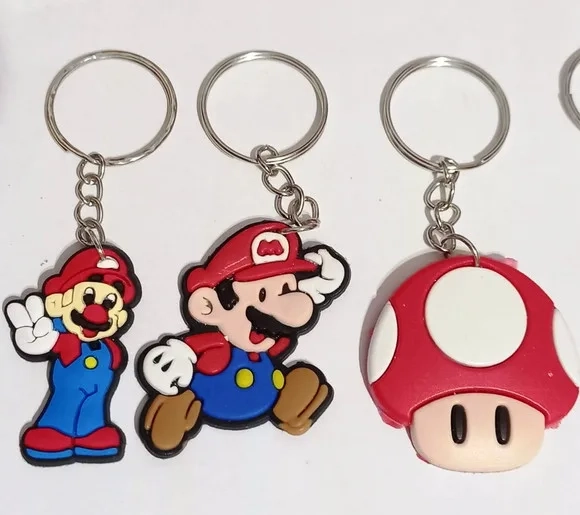 Chaveiro Mario Bros. Variados Emborrachado- 5 Unidades