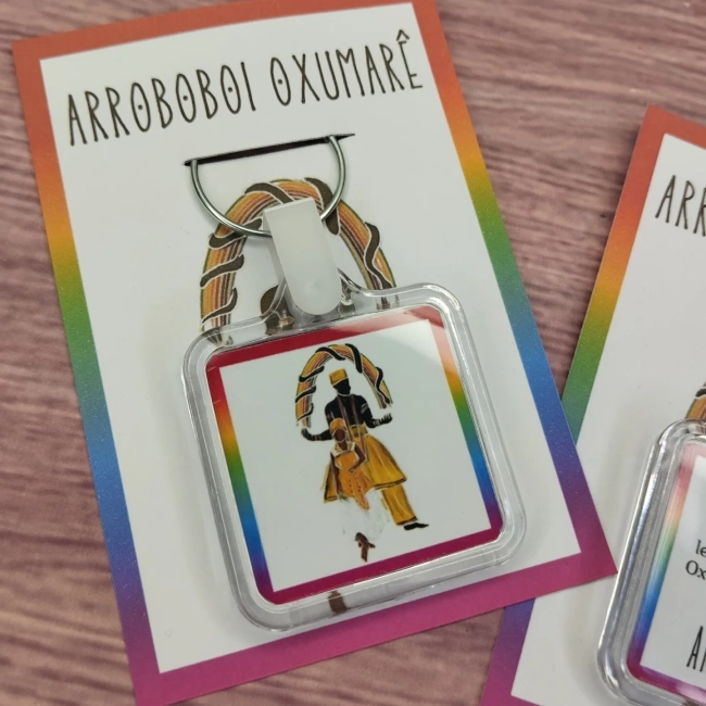 30 Unidades - Chaveiro Orixá Oxumarê Personalizado Lembrancinhas