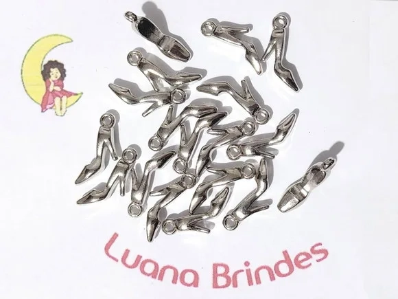Pingente Mini Sapatinho Abs 2,2cm Pacote com 50 Unidades