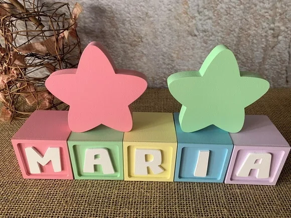 Candy Colors - Cubos 6x6cm Ts+ Dupla de Estrela