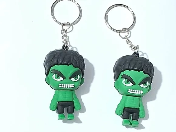 Chaveiro Hulk 3d Emborrachado Pacote com 2 Unidades