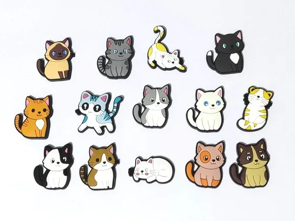 Aplique Gatinhos Emborrachado Pacote com 10 Unidade Variados