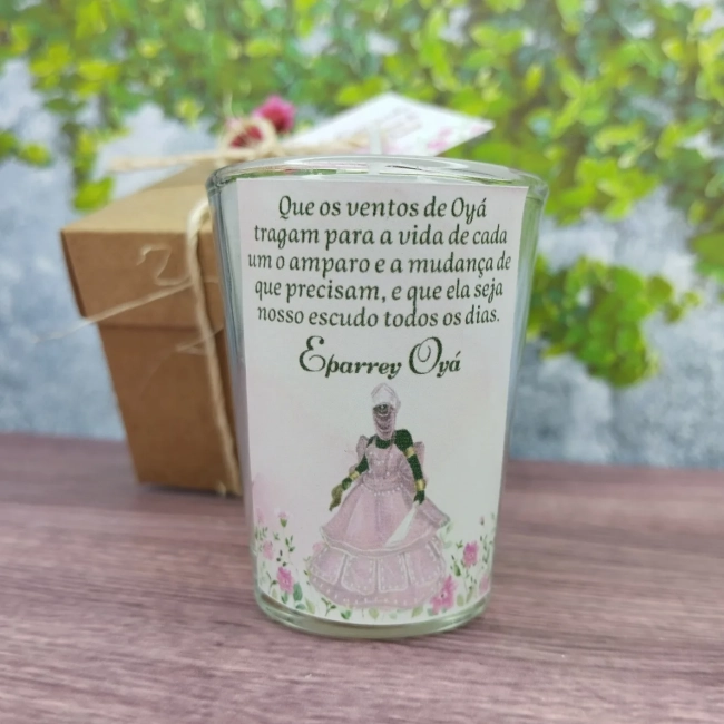 35 Unidades Vela Aromática no Copo Personalizada Oyá Iansã.  Fazemos qualquer tema