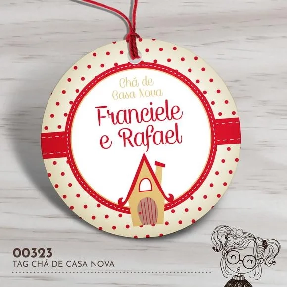 Tag Redonda Chá de Casa Nova - 00323