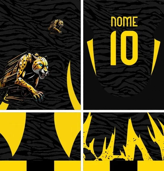 Arte Vetor Camisa Interclasse Guepardo Mod-758