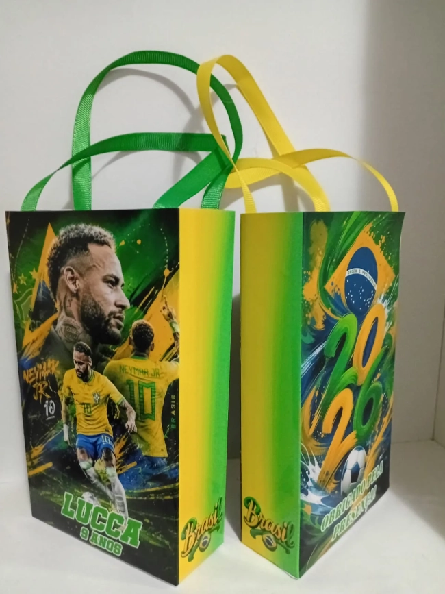 Sacolinhas Personalizadas Copa do Mundo Brasil para Lembrancinhas