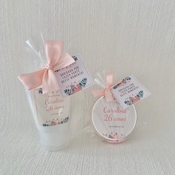 Lembrança aniversário hidratante + vela aromática