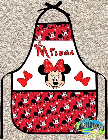 Avental Personalizado Minnie Vermelha