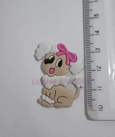 Aplique Emborrachado de Cachorrinhas - Pct 8 unidades