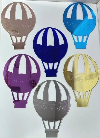 Enfeite de Porta Balão 15cm Acrílico Espelhado - 1 Unidades