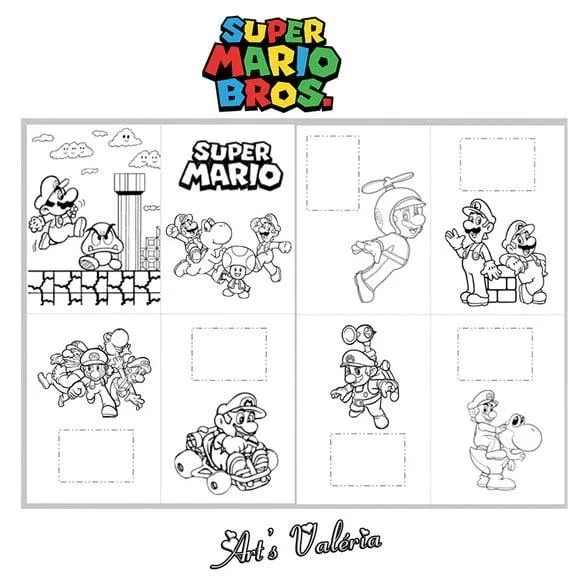 Álbum de Figurinhas Super Mario Bros - 10x15cm
