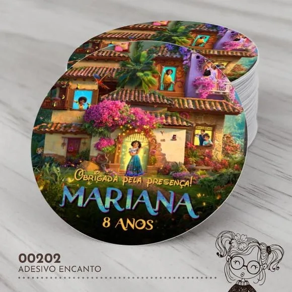 Adesivo Redondo Encanto - 00202
