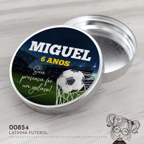 Latinha Adesivada Futebol - 00854