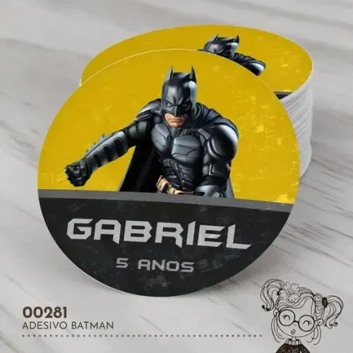 Adesivo Redondo Batman - 00281