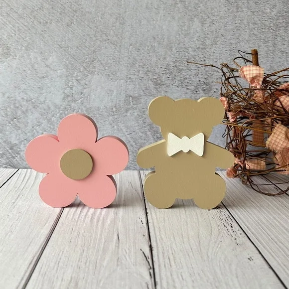Urso + Flor Chá Revelação Decoração Bebê