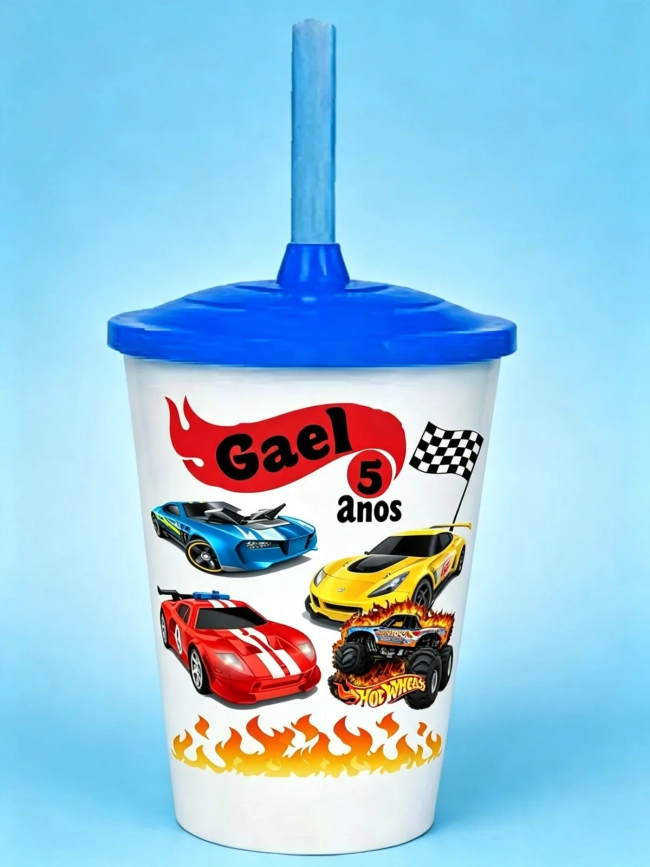 Copo Twister Personalizado Hot Wheels