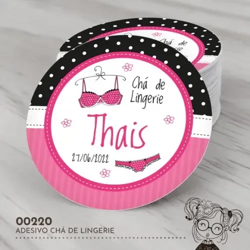 Adesivo Redondo Chá de Lingerie - 00220