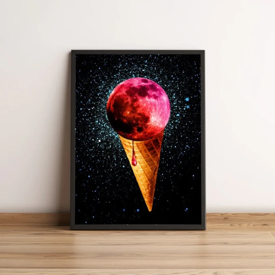Quadro Planeta Sorvete no Espaço 44