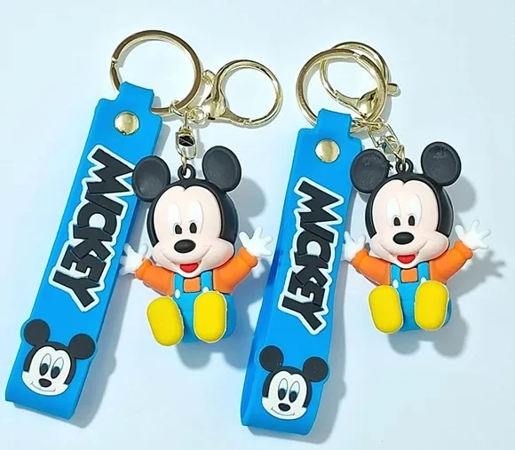 Chaveiro Mickey Mouse 3d Emborrachado Pacote com 2 Unidades