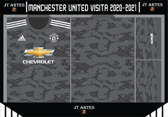 Vetor da Camisa do Manchester United Visita 2020-2021
