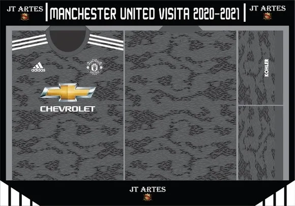 Vetor da Camisa do Manchester United Visita 2020-2021