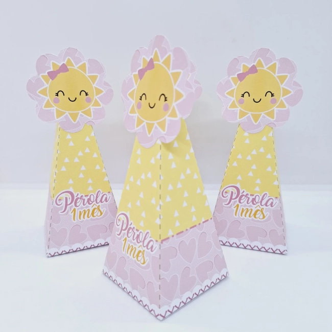 PEGUE E MONTE - Kit Festa SOL - Decoração de Festa - Caixinhas Personalizadas
