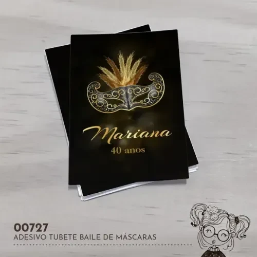 Adesivo Tubete Baile de Máscaras - 00727
