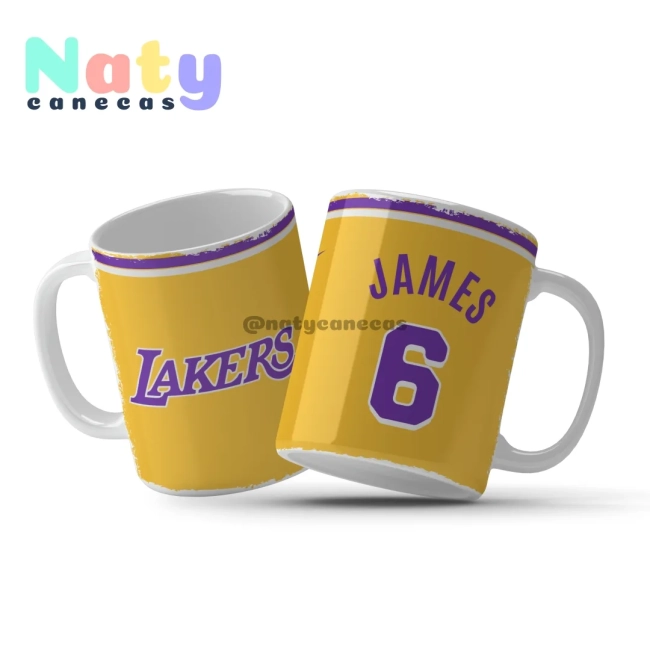 Caneca NBA Lakers Personalize com Nome e Número