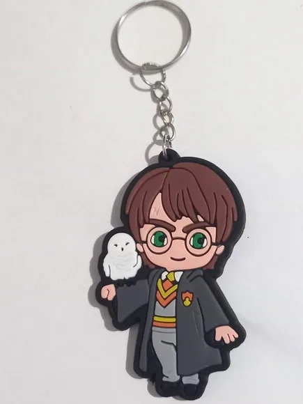 Chaveiro Harry Potter Emborrachado - 4 Peças