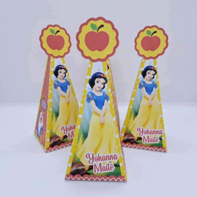 PEGUE E MONTE - Kit Festa BRANCA DE NEVE - Decoração de Festa - Caixinhas Personalizadas