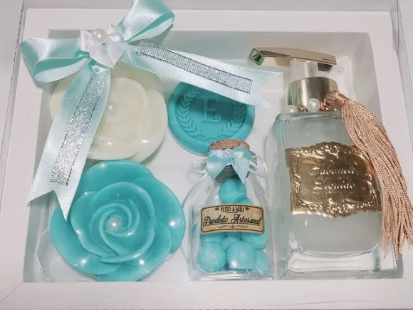 Presente de Aniversário, Sabonete Líquido Luxo com Sabonetes