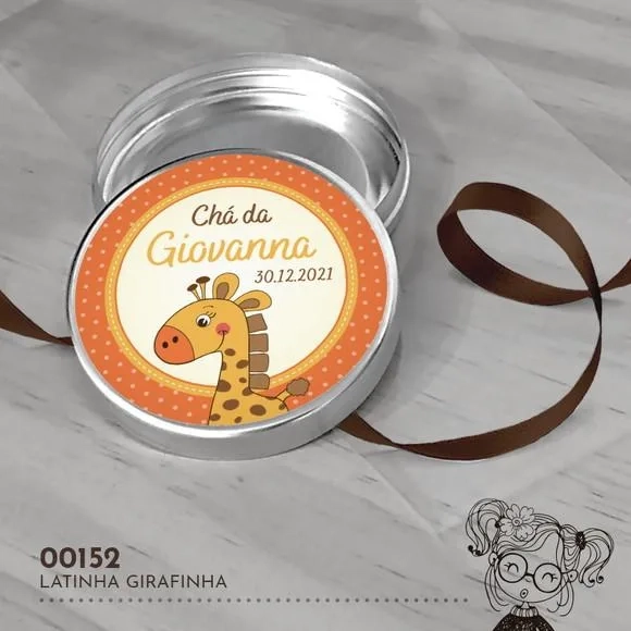 Latinha Adesivada Girafinha - 00152