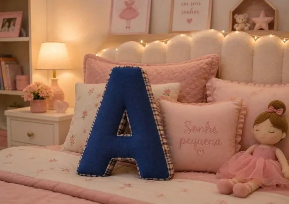 Almofada Letra Decorativa Personalizada