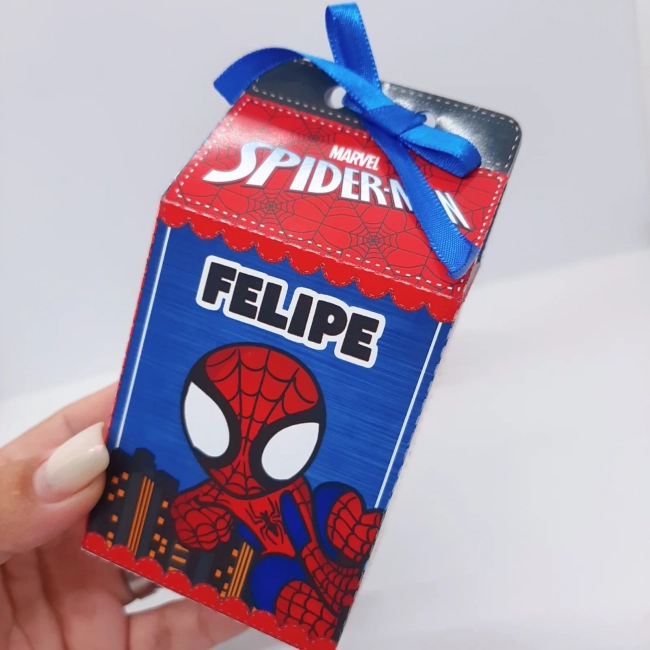 PEGUE E MONTE - Kit Festa HOMEM ARANHA CUTE - Decoração de Festa - Caixinhas Personalizadas