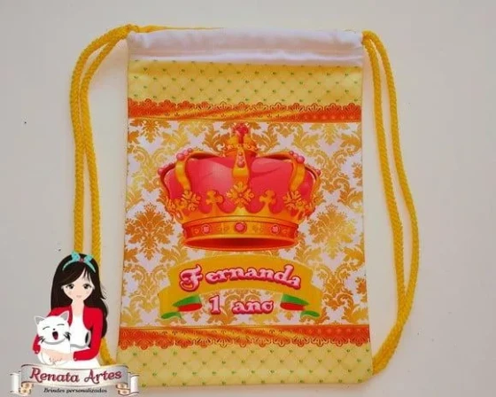 Mochila de Tecido Coroa Realeza