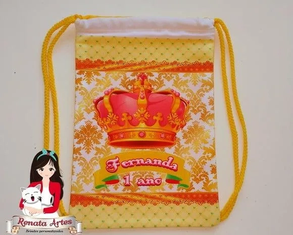 Mochila de Tecido Coroa Realeza