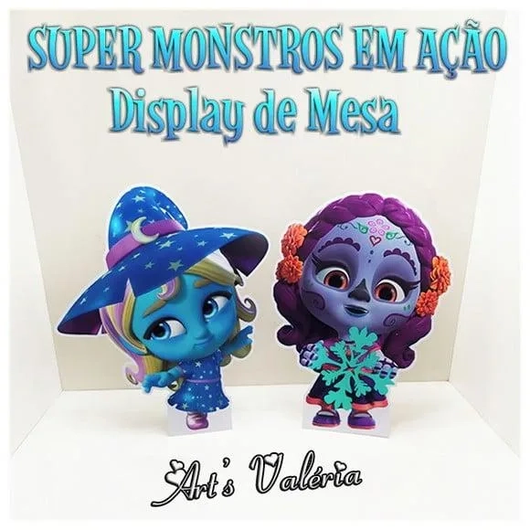 Display de Mesa Super Monstros em Ação - 18cm